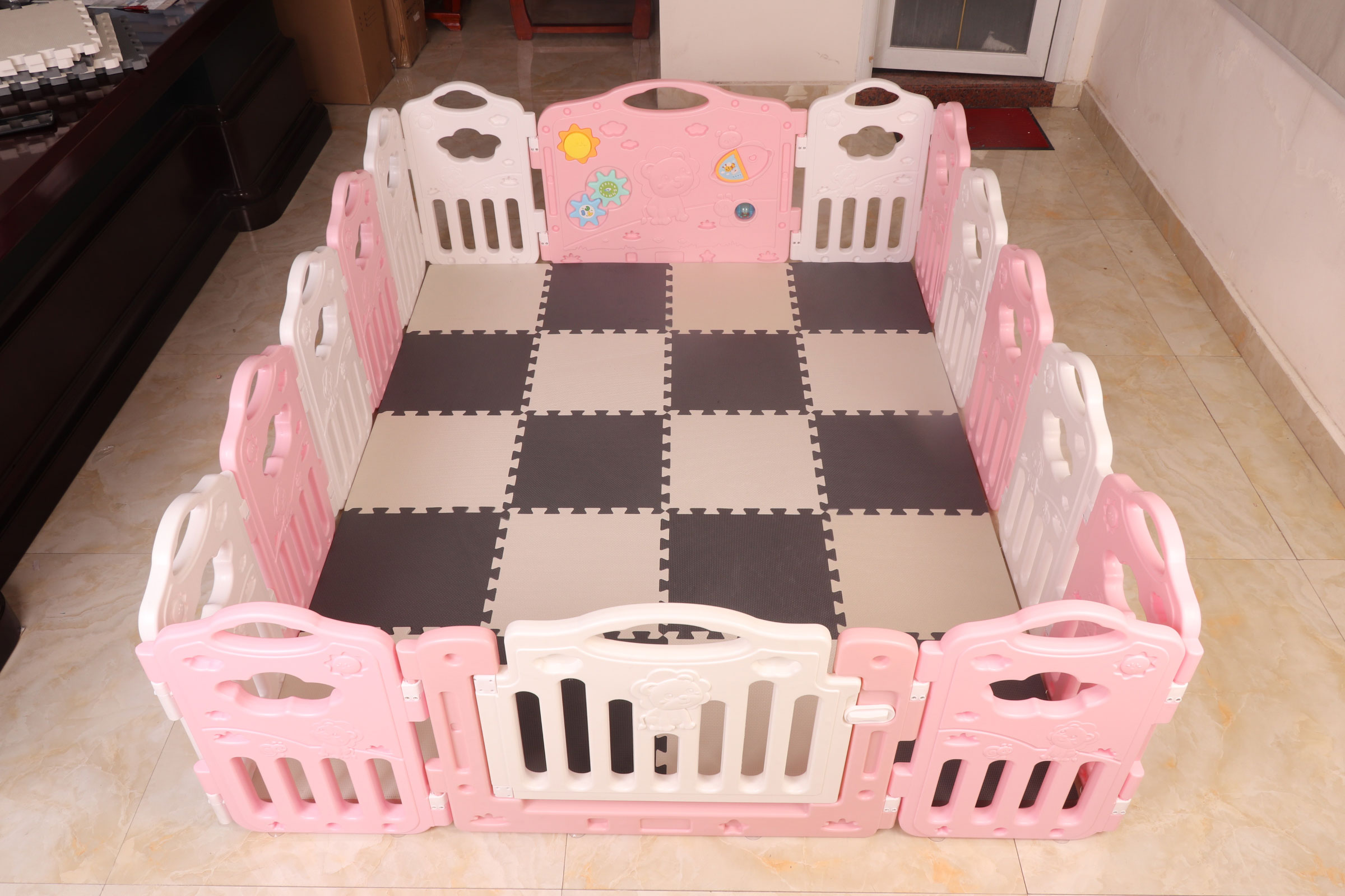 儿童室内游戏围栏婴儿爬行防护栏宝宝安全学步栅栏家用玩具游乐场