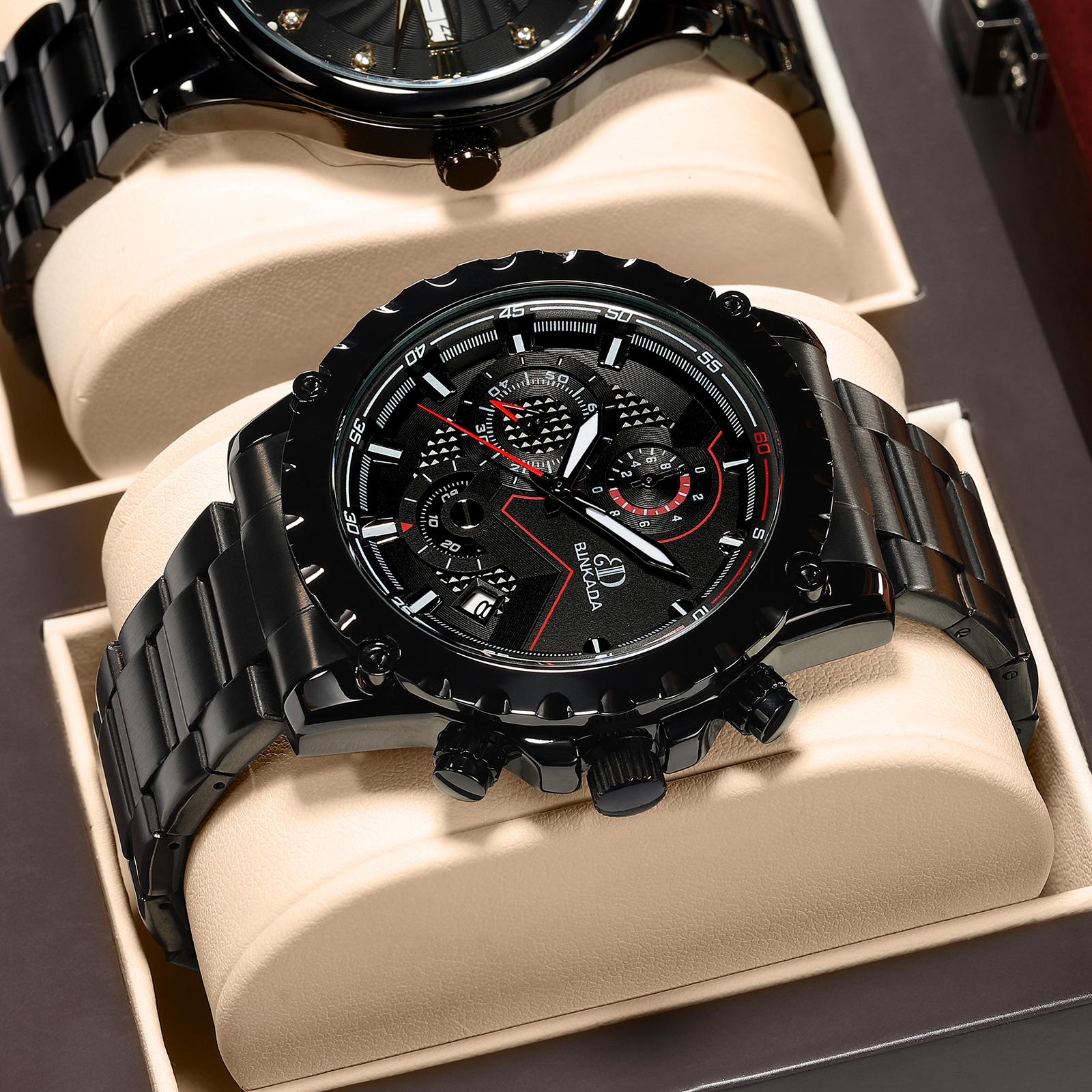 阿玛妮新款黑武士手表男士全自动机械正品十大品牌防水夜光潮男表