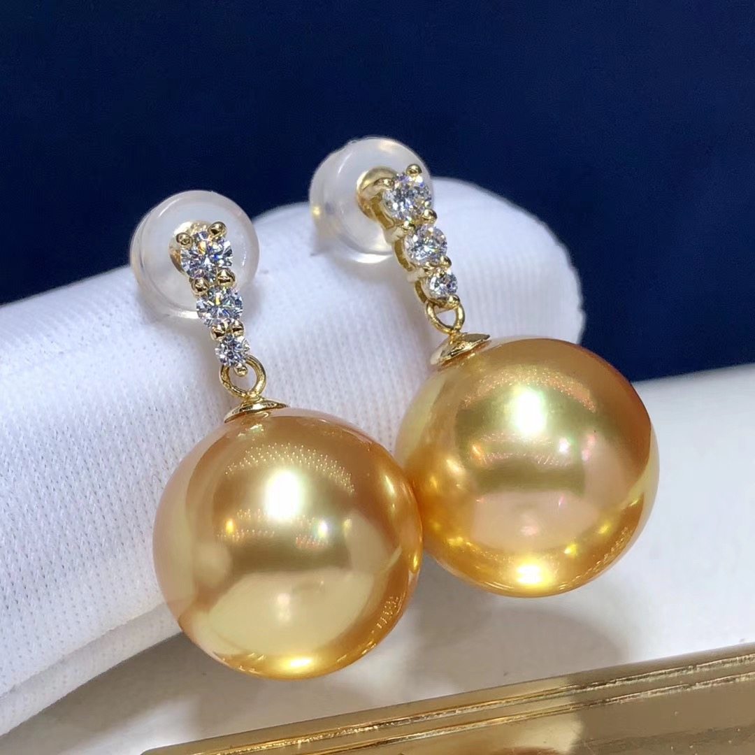 珍珠金珍珠热卖南洋吊坠海水项链戒指套装锁骨颈饰