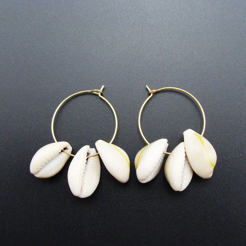 f35韩国流行冷淡天然海螺耳环耳饰女款耳环