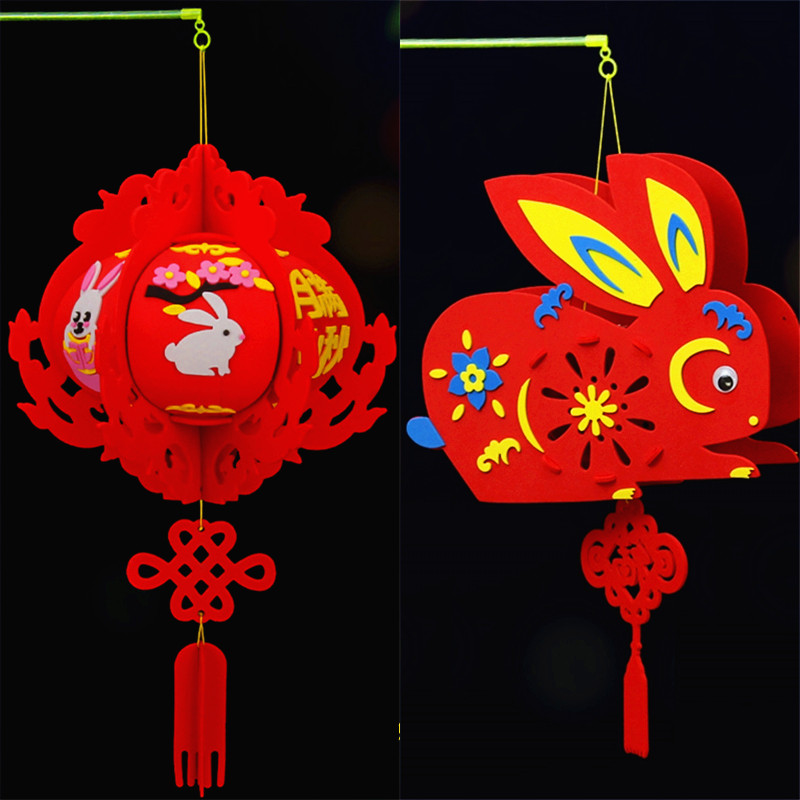 灯笼儿童节幼儿园花灯手工手工制制作材料灯谜儿童灯笼