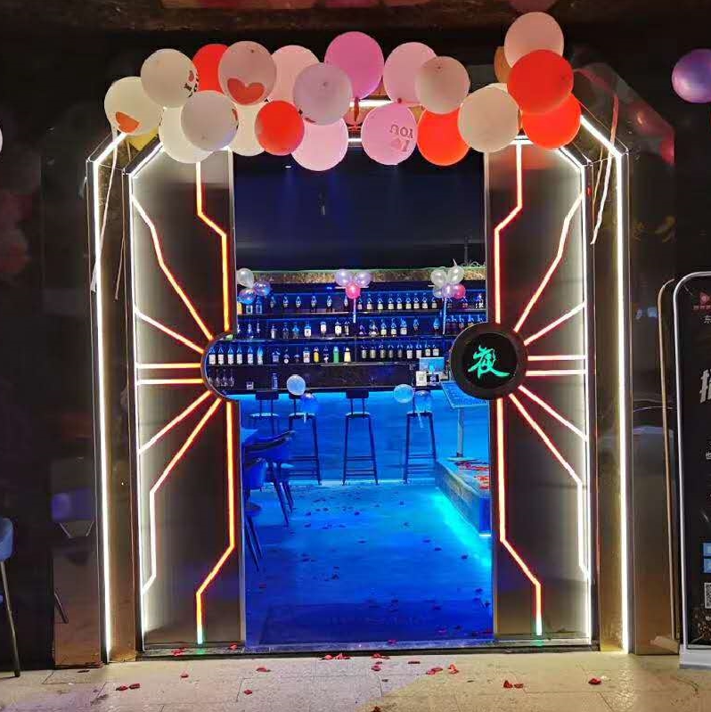抖音网红红门梦幻科技电动密室隐藏个性酒吧进户门
