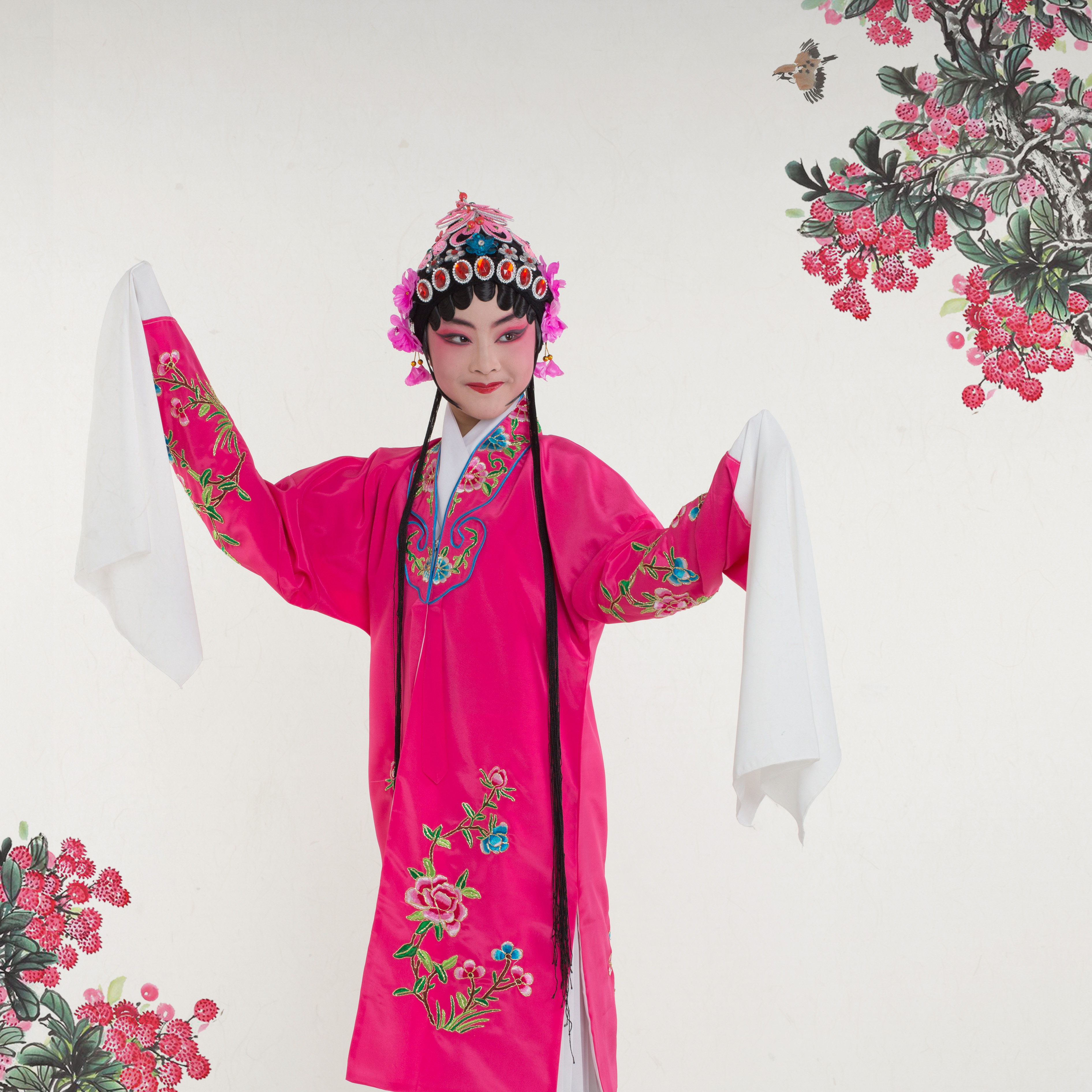 京剧越剧戏剧黄梅戏服装青衣儿童花旦戏服戏曲民族服装