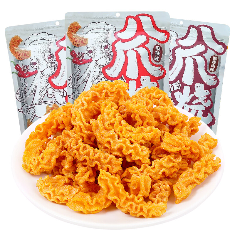 辈儿八爪烧大包装5袋装童年怀旧食品网红吃货膨化食品