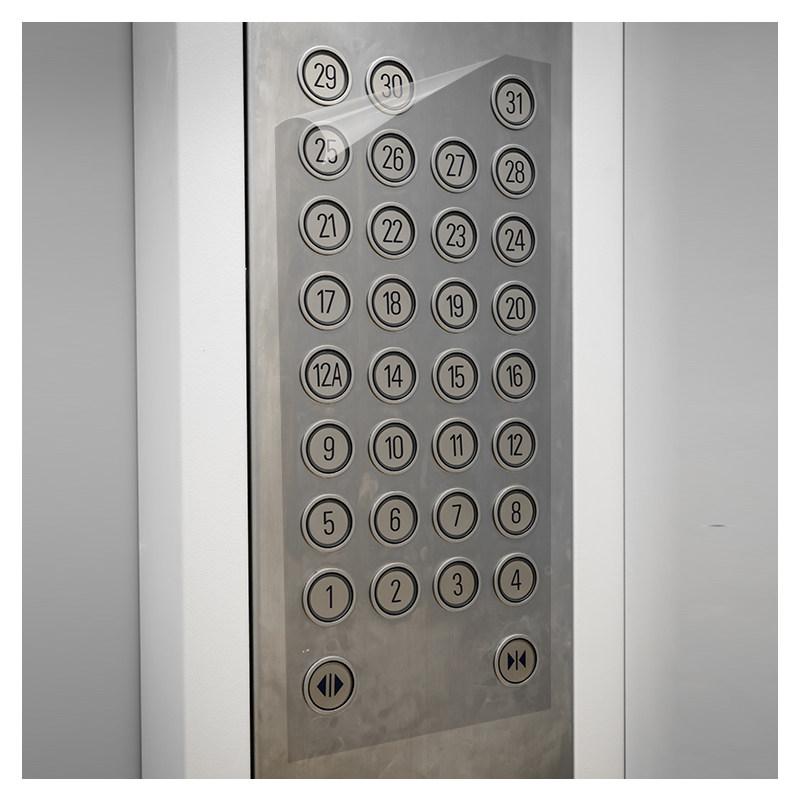 电梯按键保护膜防水防刮透明贴纸自粘加厚不留瓷砖
