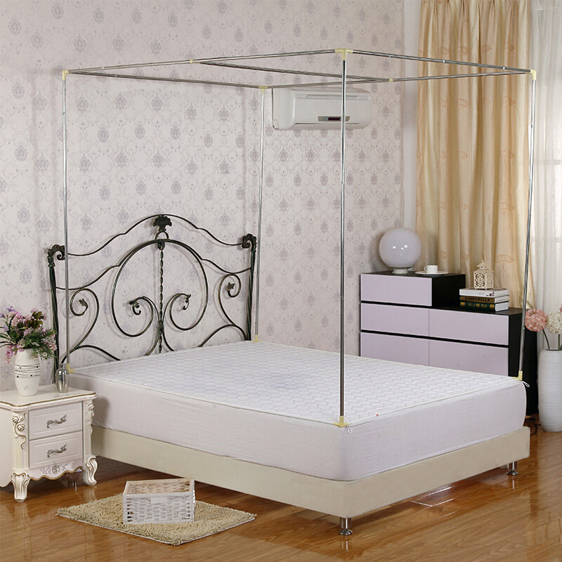 富俪姿床帘蚊帐支架架子不锈钢可伸缩学生宿舍家用蚊帐