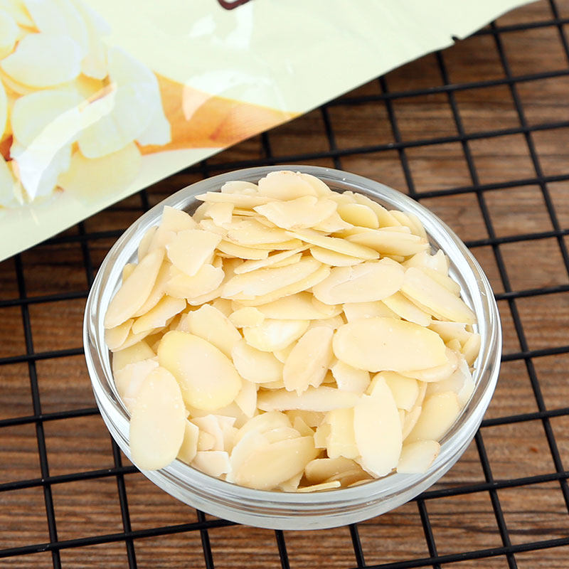 克拉农场扁桃仁片100g巴旦木牛轧糖蛋糕面包糯米船焦糖杏仁酥原料