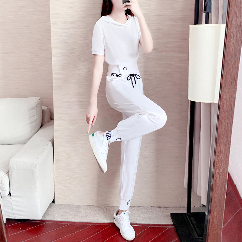 高端运动套装女夏季2022新款休闲炸街时尚网红爆款两件套薄款夏装