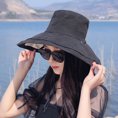 渔夫帽女夏太阳帽早春防晒防紫外线遮阳遮脸遮阳帽春夏帽子