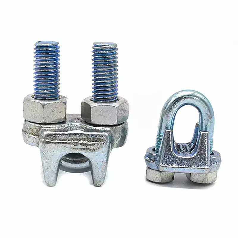 绳扣重型国标镀锌钢丝绳卡头玛钢夹头锁扣形卡头其它紧固件