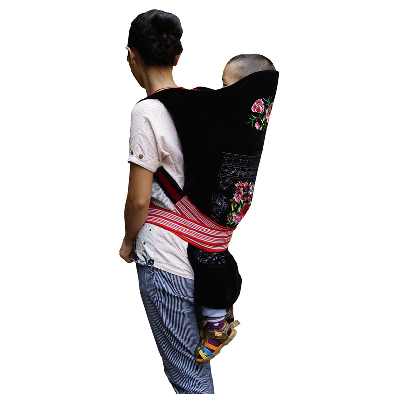 云南传统小孩背带布四川宝宝老式背巾贵州绣花背扇新生婴儿后裹背