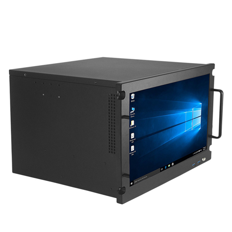 6u机箱触摸显示屏atx电源一体ip网络广播主机机箱