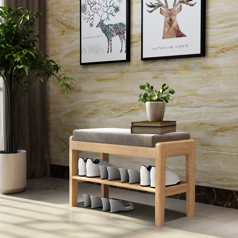 辰帆博雅 换鞋凳玄关凳门口实木穿鞋凳简约鞋架墙边转角储物凳