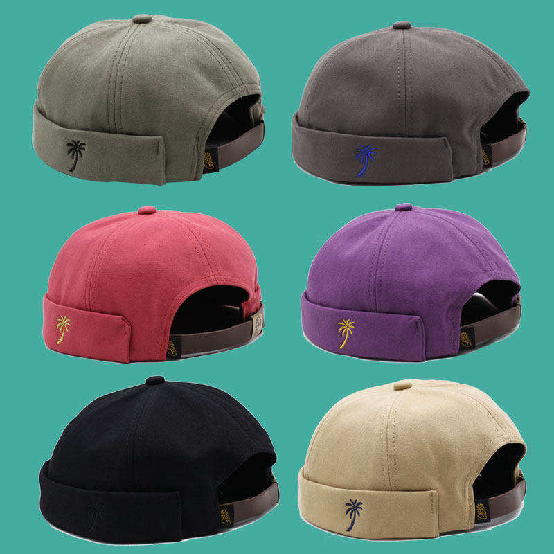 无檐帽女短款水手潮牌复古地主瓜皮雅痞女日帽子