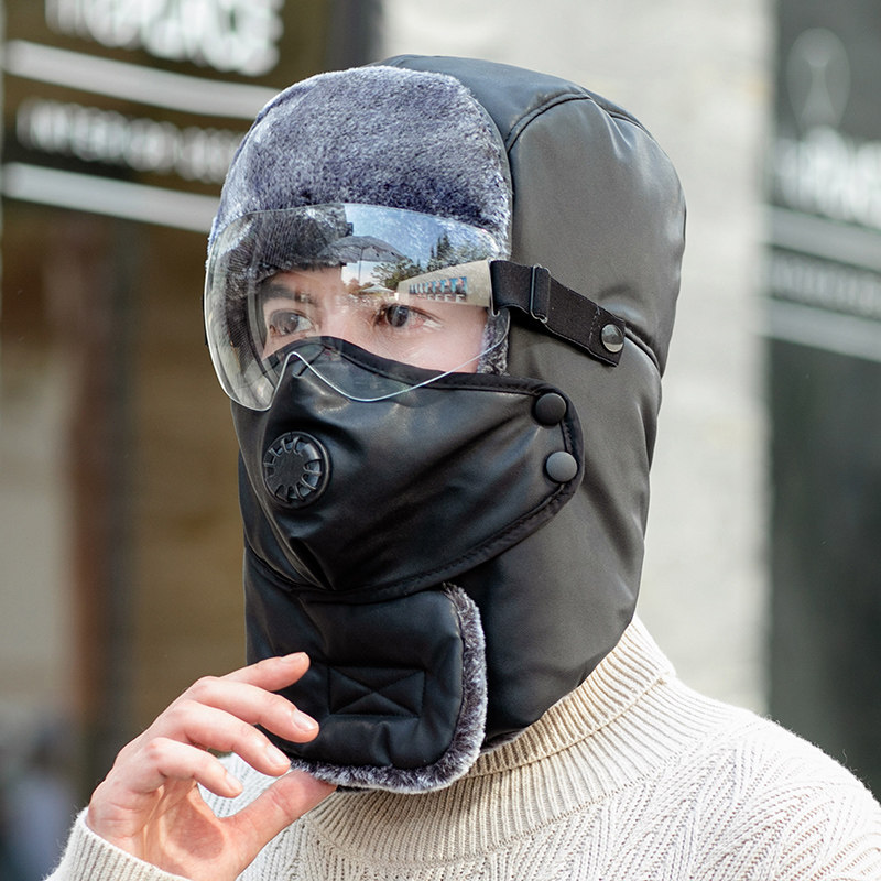 帽子子女冬天雷锋帽男冬季户外骑车防风风帽帽子