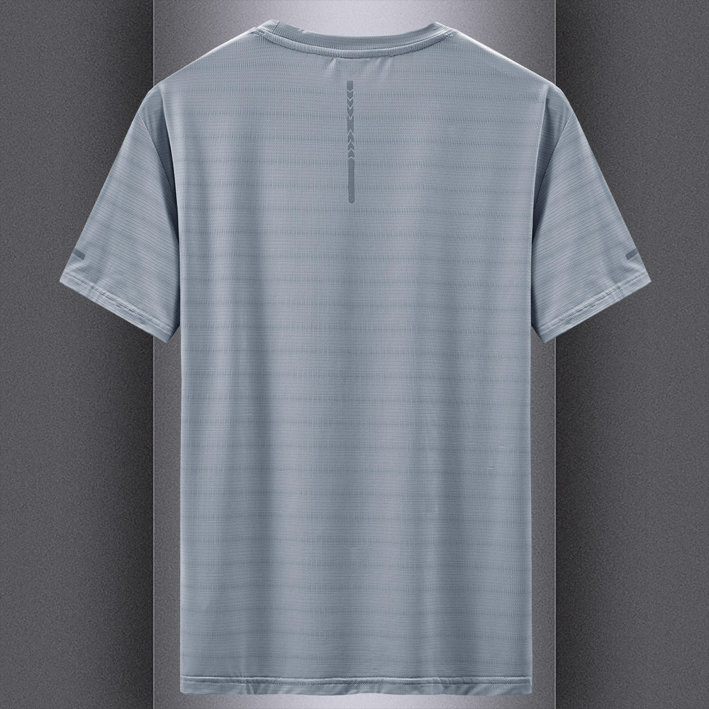 冰丝恤男夏季青年户外速干透气衣服宽松圆领t恤