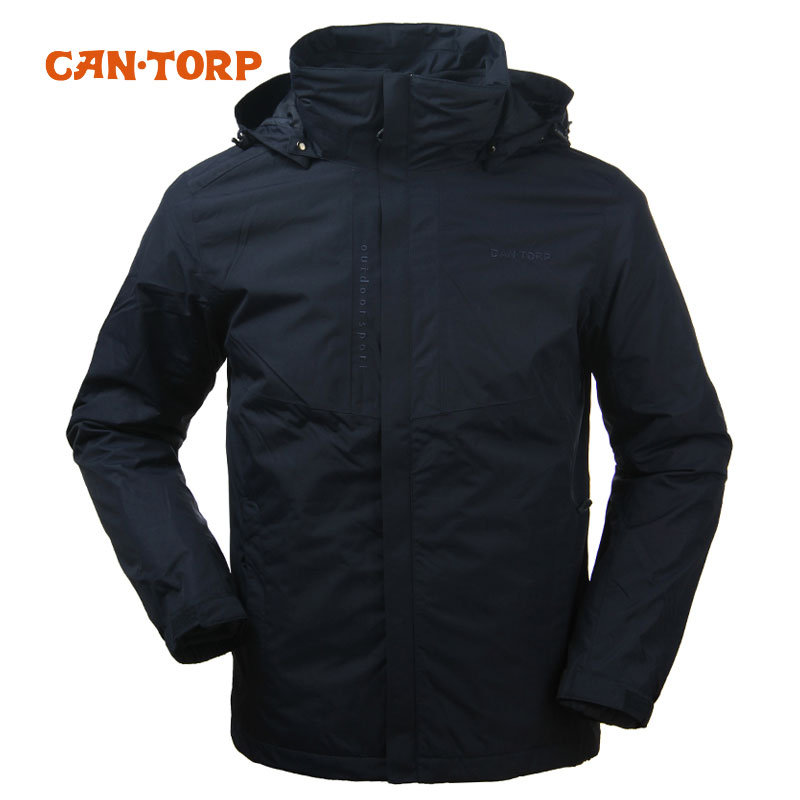 CANTORP肯拓普户外冲锋衣秋冬男款三合一两件套登山服防水抓绒衣