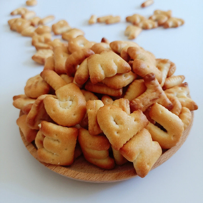 积士佳字母饼干80后怀旧宝宝手指磨牙辅食数字饼干小时候的味道