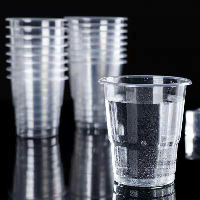 塑料茶杯一次性杯子水杯航空pp家用商用功夫塑杯