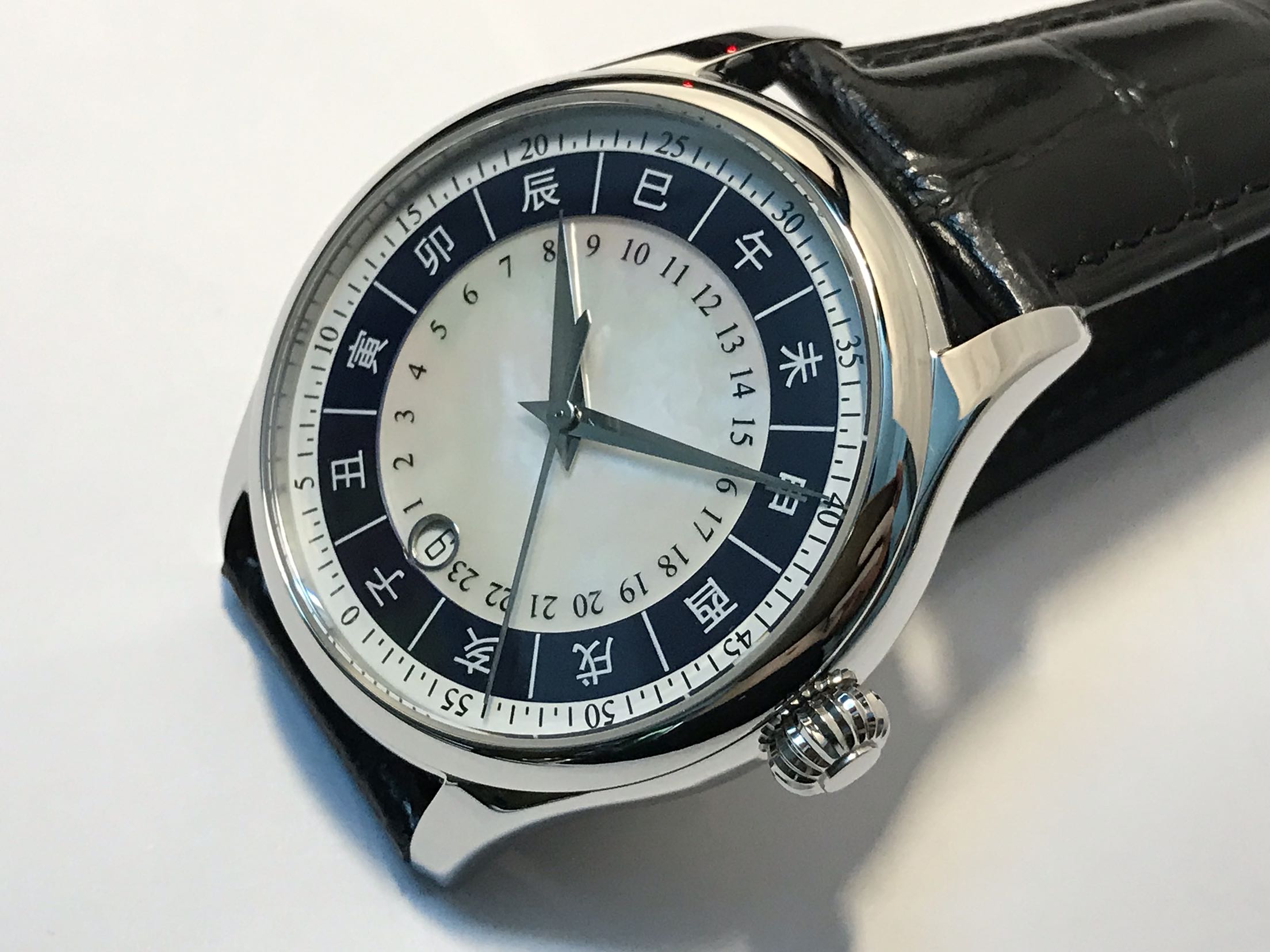 ST2130机芯手表2824-2机芯手表12时辰自动机械手表真皮蓝宝石