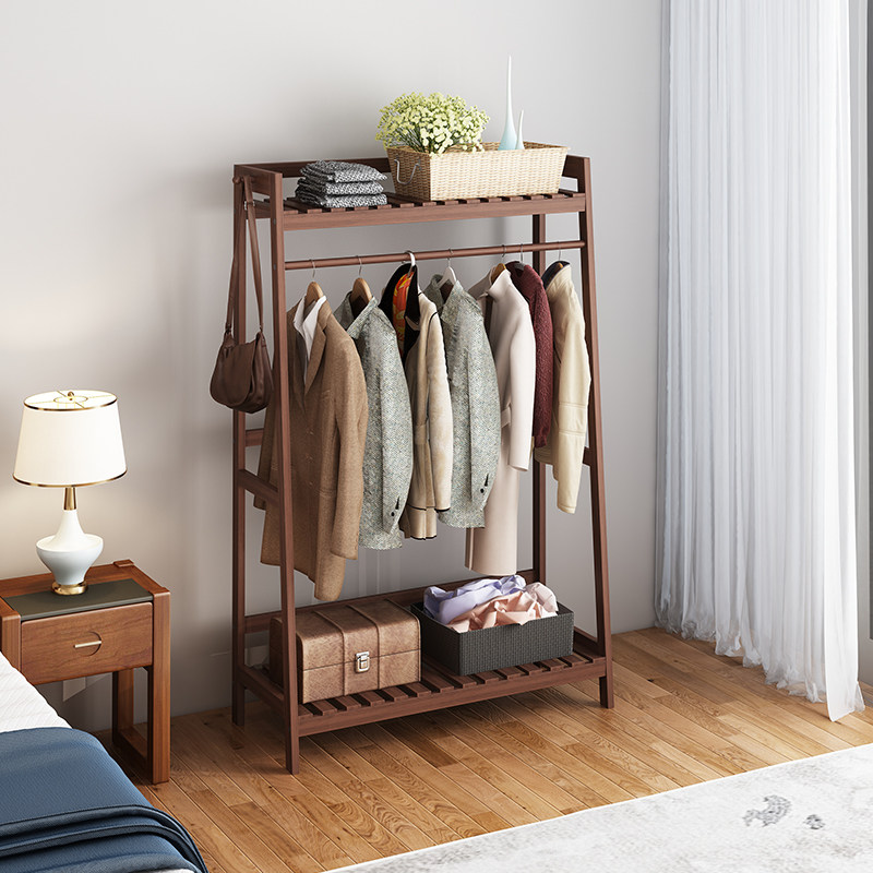 创意衣帽架实木客厅简易落地挂衣衣架卧室简约衣帽架