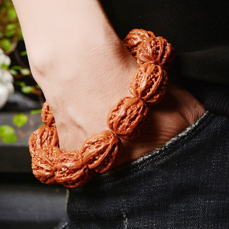 野生核桃文玩小山山核桃手持手串男女佛手手链手链