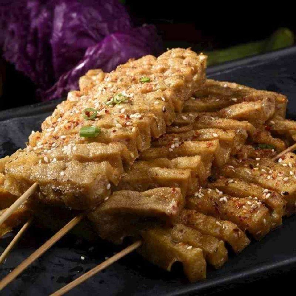 豆腐串豆兰花干鸡麻辣烫关东火锅烧烤半成品冷冻豆腐干