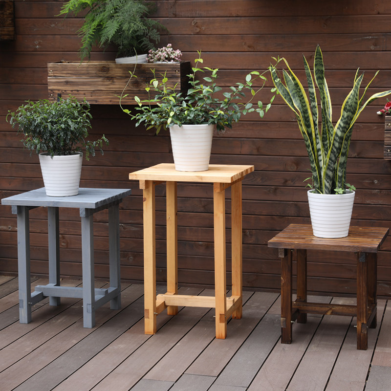 方形支架花架防腐户外架子花盆做旧茶几庭院花架