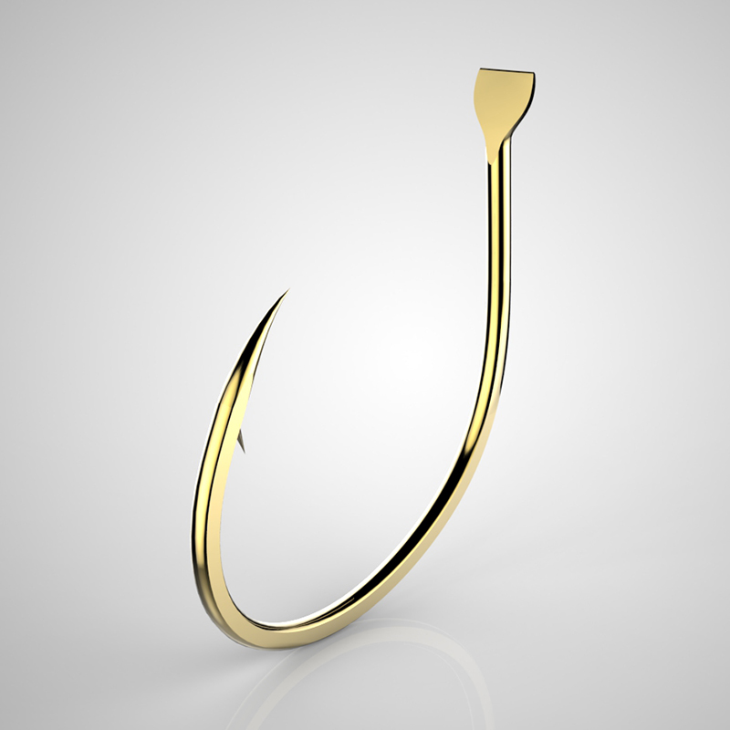 悍将鱼钩钓钩日本进口筏钓金色倒刺微铅伐钓鱼钩