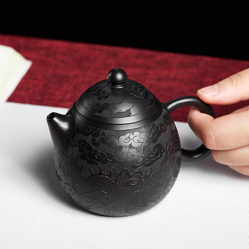 宜兴兴纯手工泥龙紫砂壶名家正宗龙旦小泡茶单壶茶壶