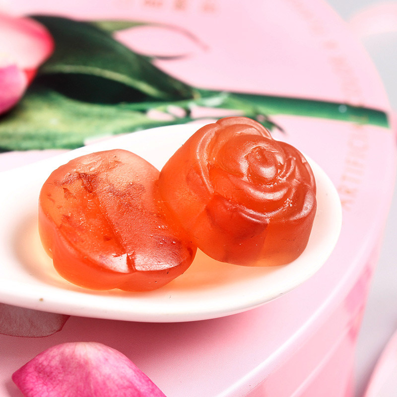 biobor贝欧宝花瓣软糖45g*6袋玫瑰花味桂花味糖果休闲零食橡皮糖