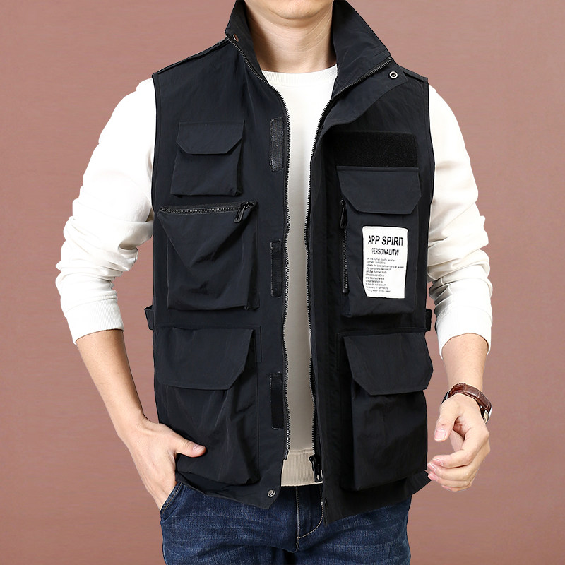 机能战术工装多口口袋马甲2022夏季薄款男士背心