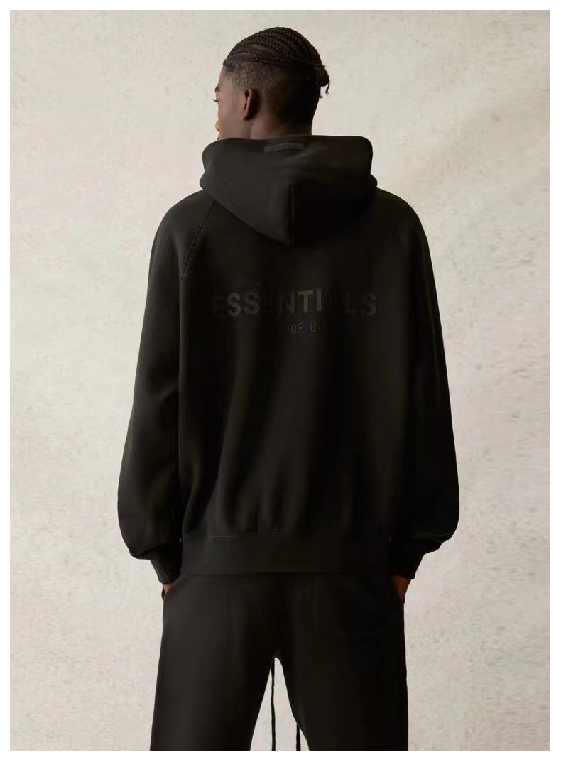 正品现货fearofgodessentials21ss复线袖标fog套头圆领帽衫