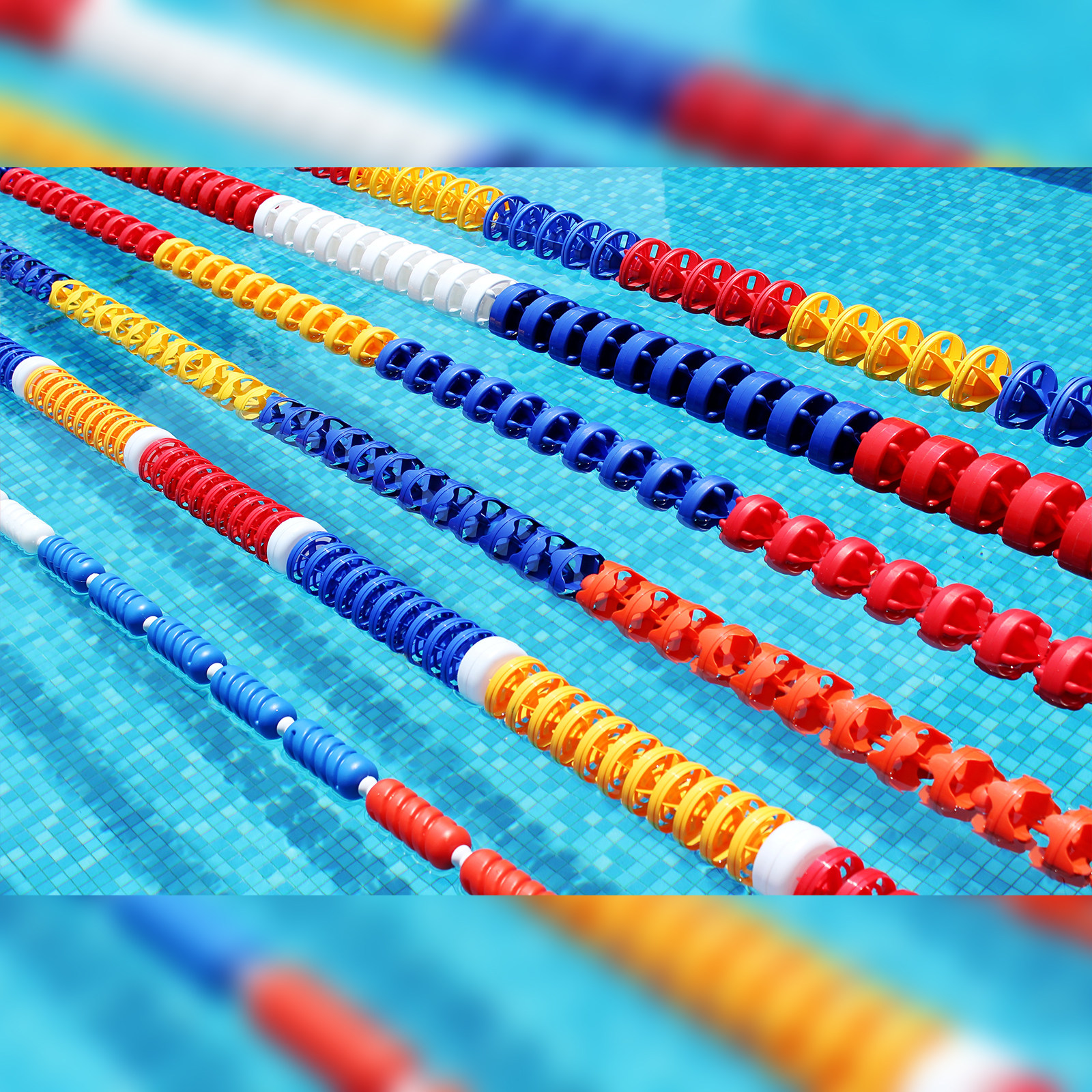 aqua爱克游泳池泳道线浮桥分水线游泳比赛线泳池分道线螺旋型