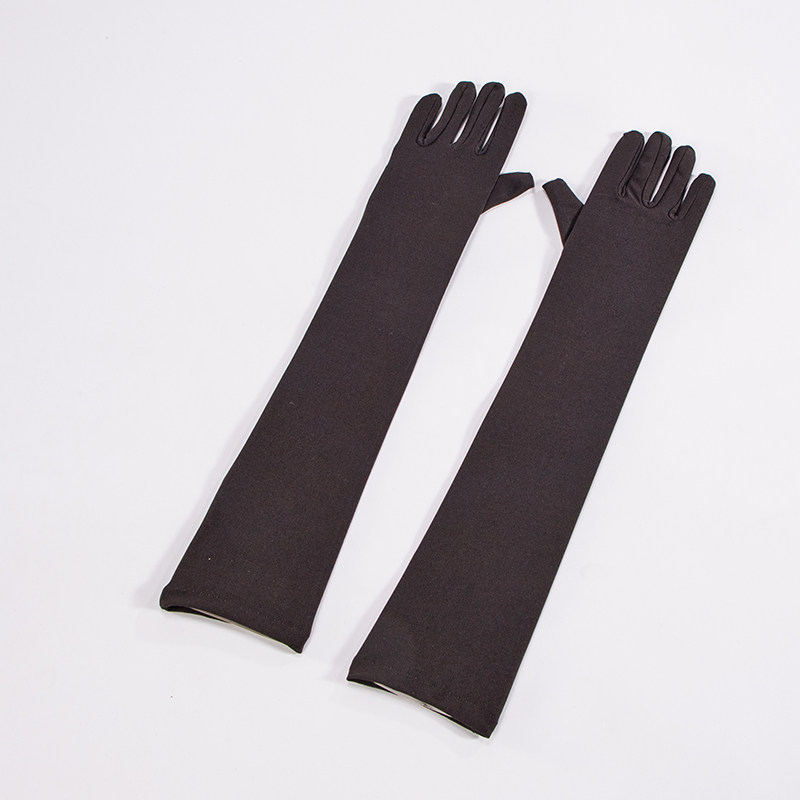 法式复古长款过肘礼服手套舞台演出表演防晒黑色弹力服饰搭配手套