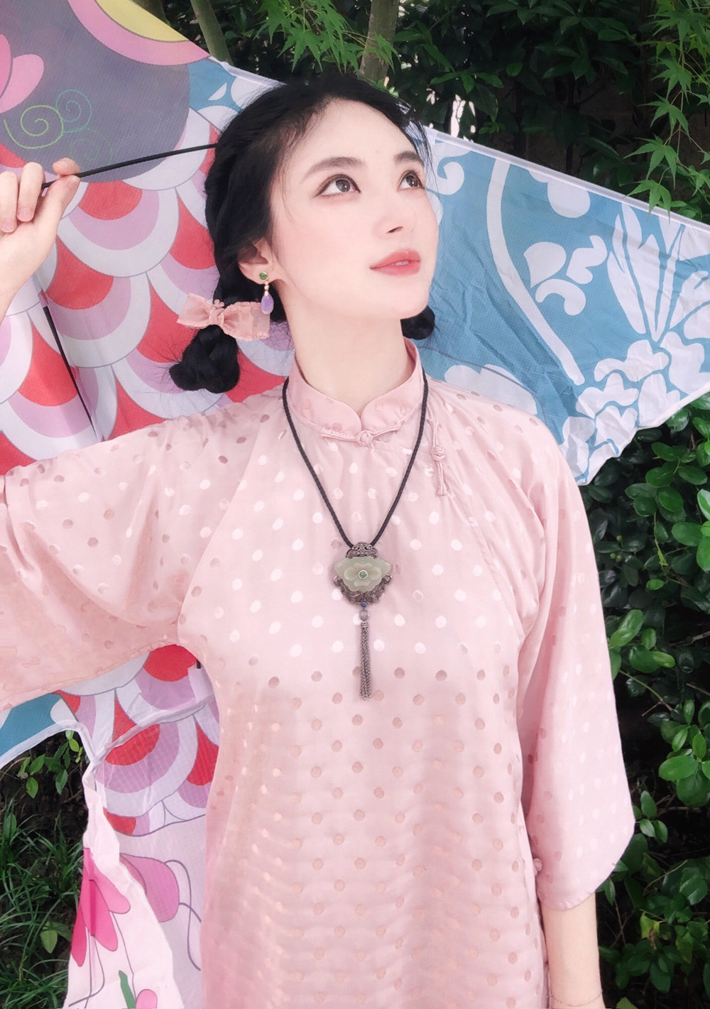 行衫美少女倒大平裁无省开襟全开甜美原创民国旗袍