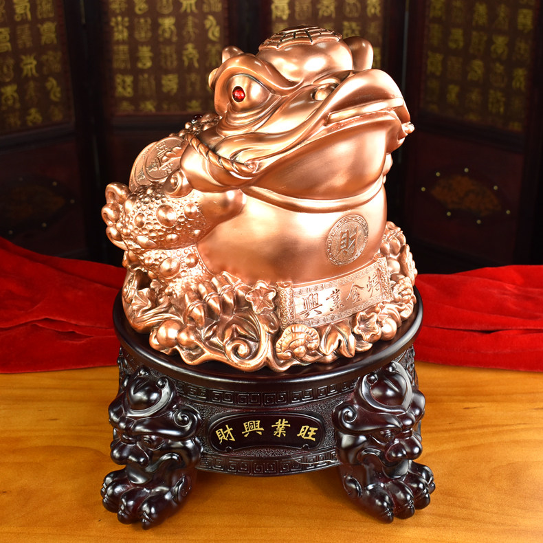 大号开业礼品金蟾招财风水摆件饭店公司店铺摆件