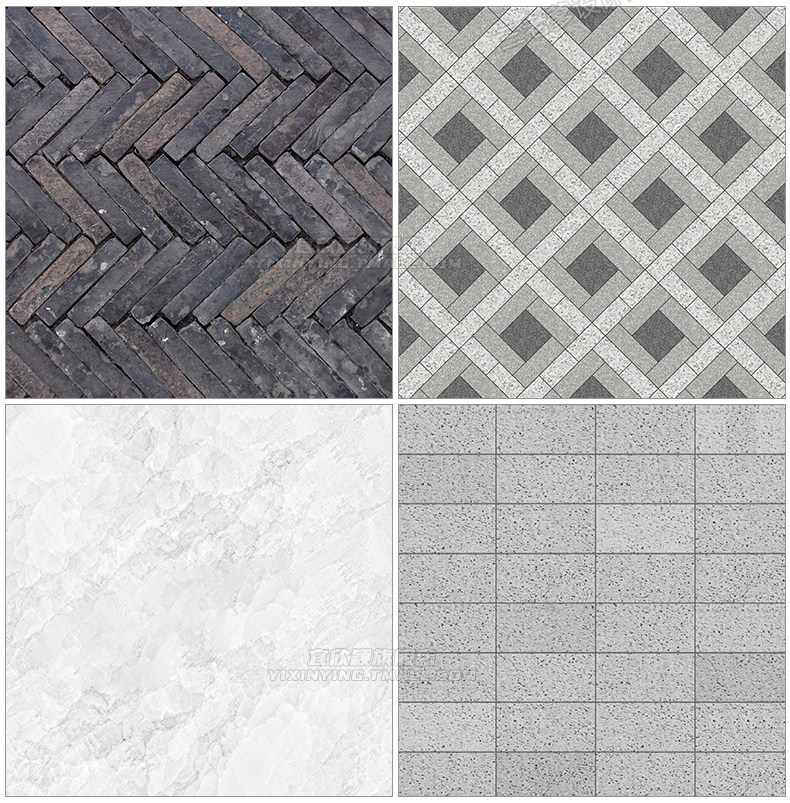 常用ps地面铺装彩平效果景观建筑园林jpg设计素材源文件