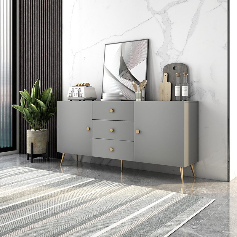 北欧后现代轻奢餐边柜超薄简约客厅玄关茶水多功能餐边柜