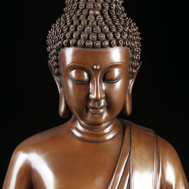 佛像佛香天逸彩铜释迦牟尼菩提如来佛现代家居装饰摆件摆件