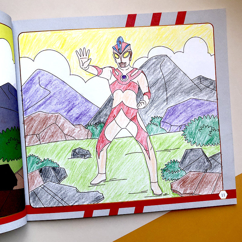 奥特曼涂色绘本幼儿园儿童画画书男孩宝宝图画本填色涂鸦蜡笔画册