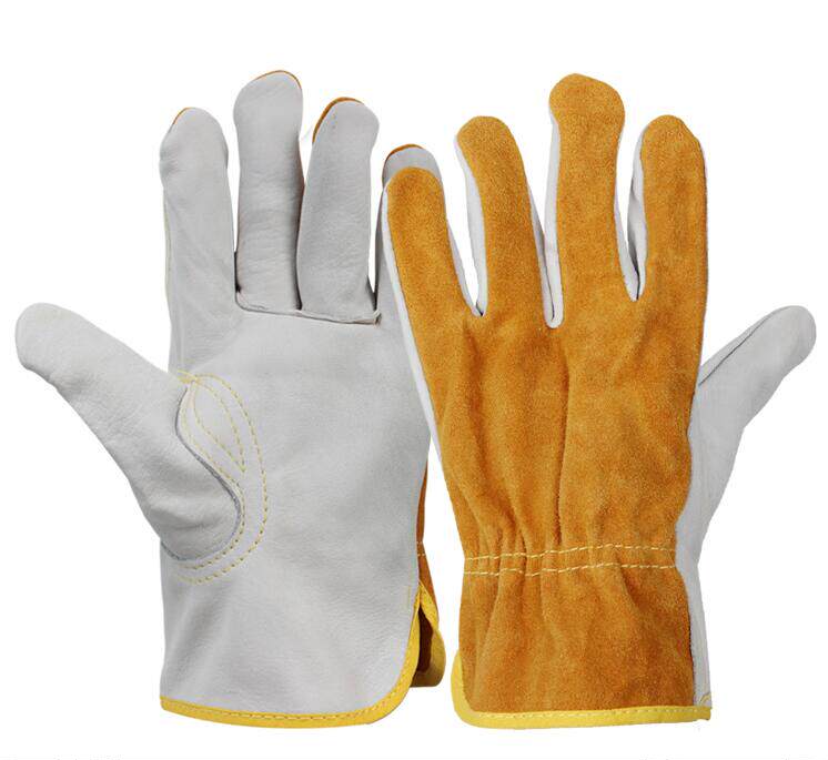 牛皮电焊手套耐高温短款电焊工专用焊工防烫耐磨手部防护用品