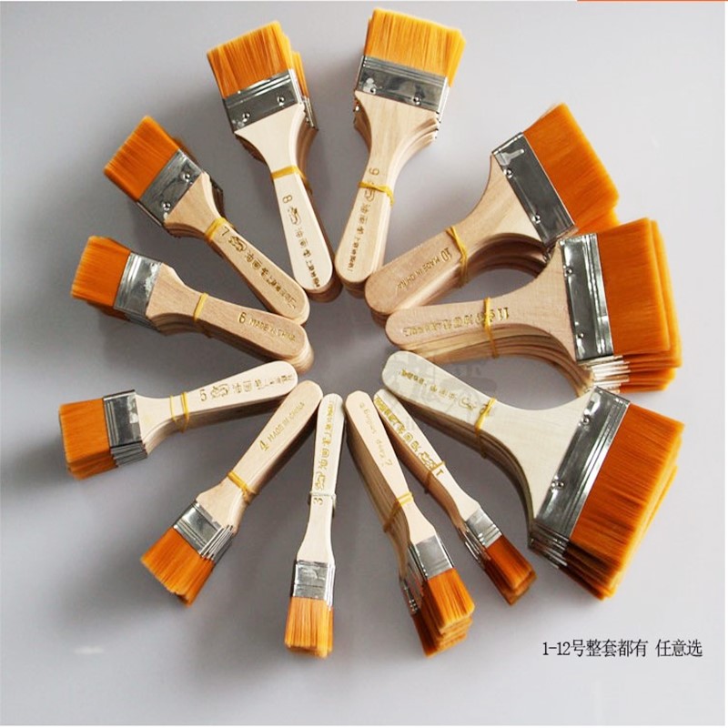 板刷短柄油漆笔刷墙绘画笔丙烯油画水粉尼龙水粉