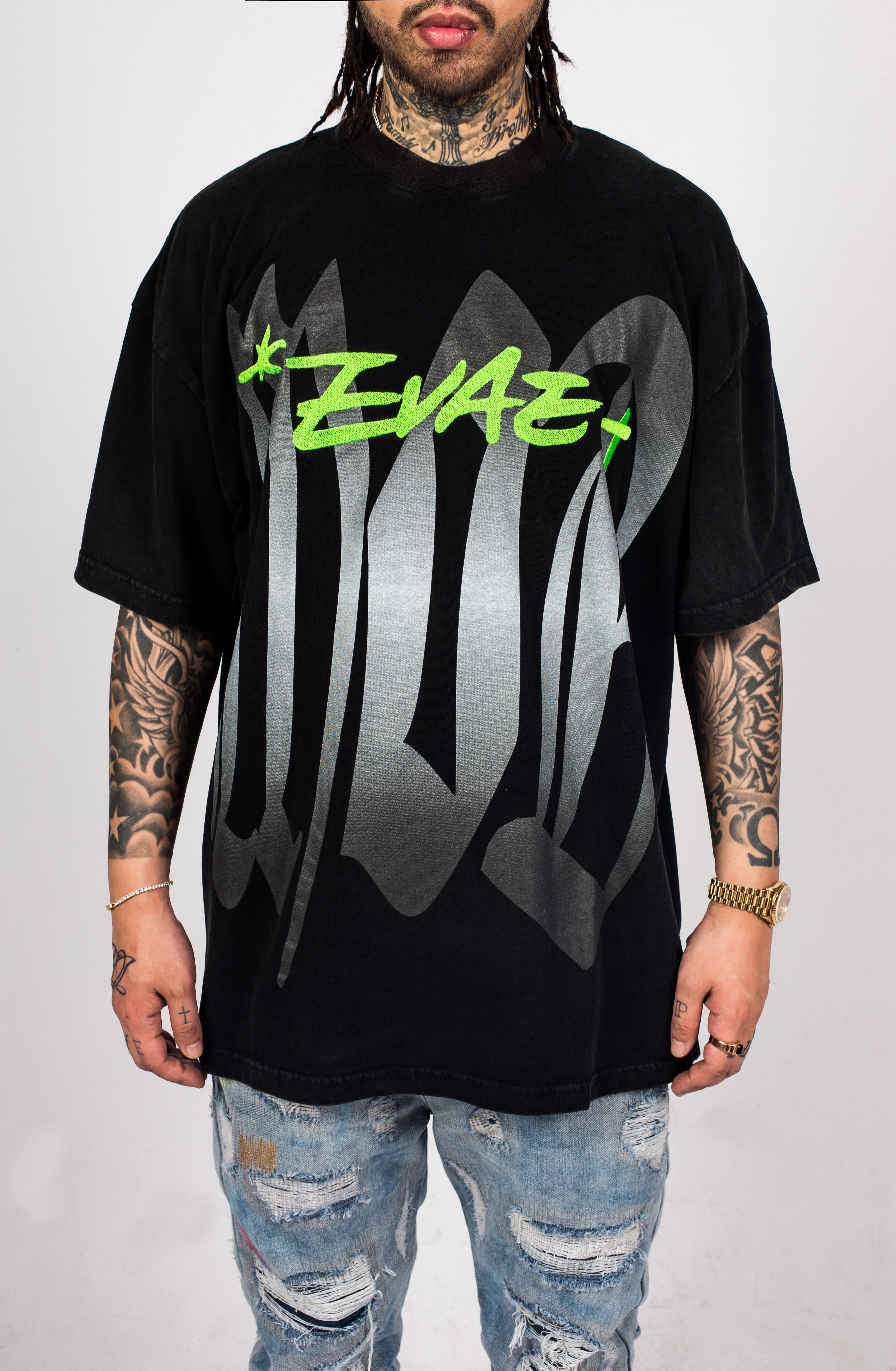 现货evae mob2020印花刺绣logo孩子王t恤