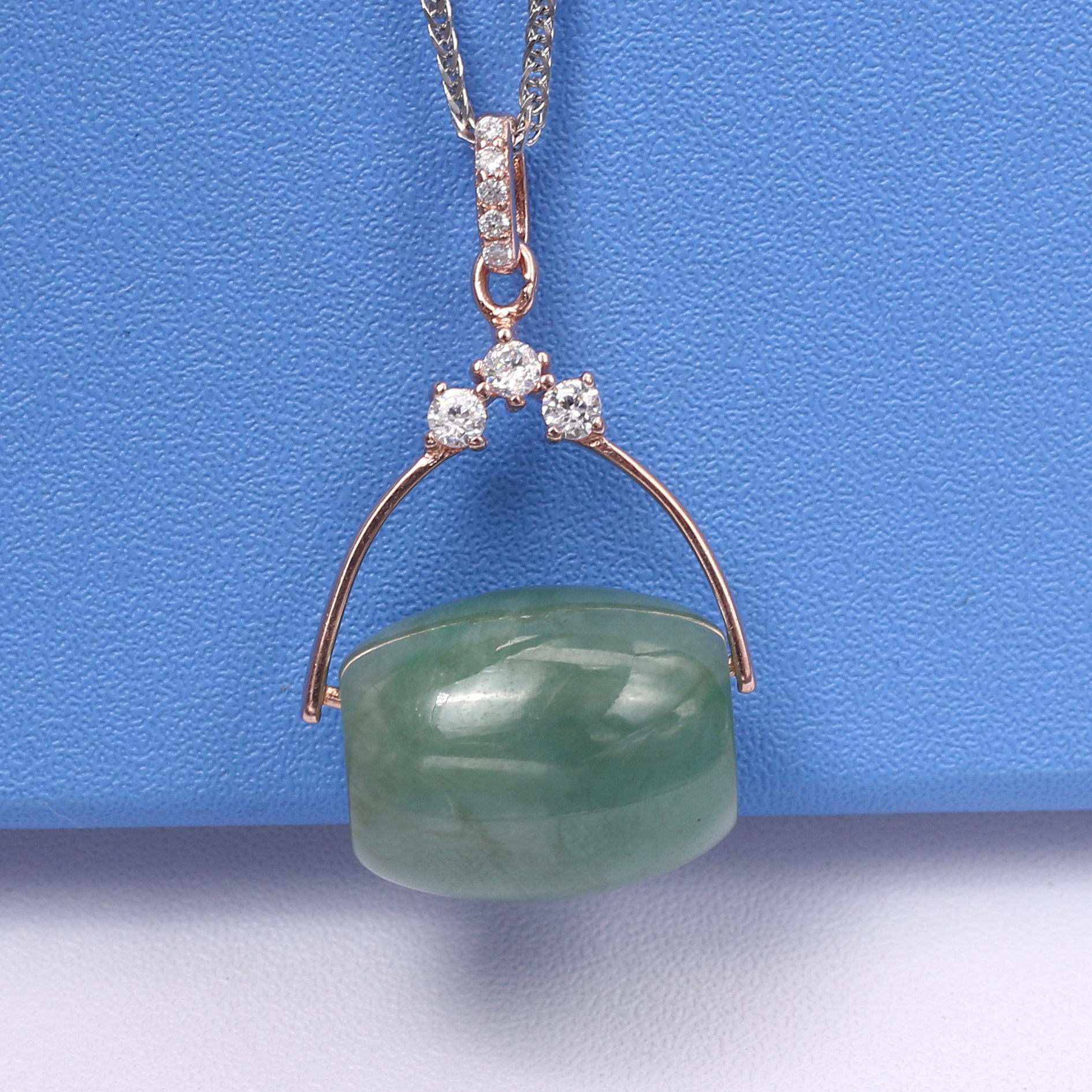 路路通横孔银扣扣子水晶圆珠扣头转运珍珠左右扣