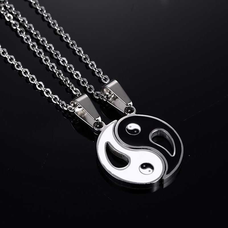 泰爱你中国国风阴阳八卦情侣项链一对个性男女项链
