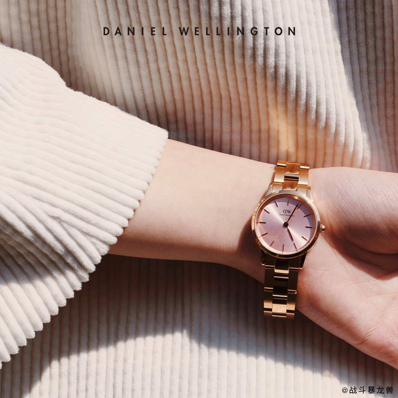 dw小精手表28mm女款粉色表盘女表丹尼尔惠灵顿欧美腕表
