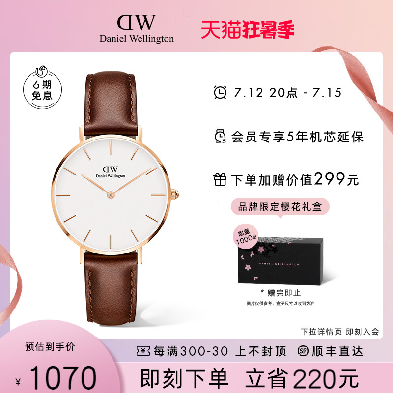 DW手表女 32mm女士皮带ins风时尚轻奢女表 欧美腕表 丹尼尔惠灵顿