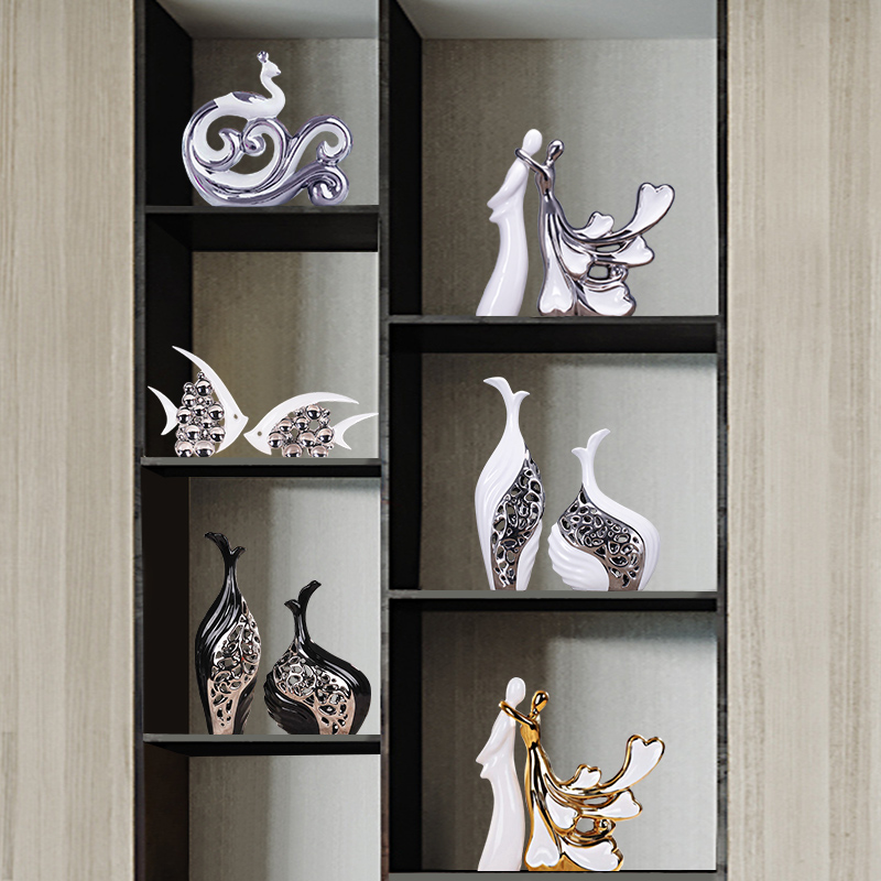 现代简约家居酒柜装饰品摆件客厅陶瓷陶瓷工艺工艺品摆设摆件