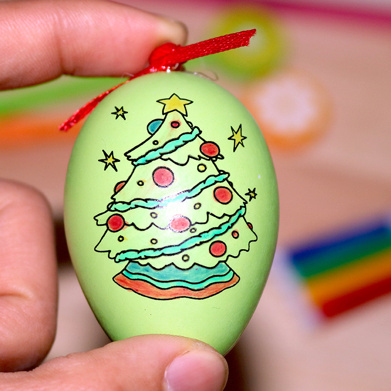 复活节彩蛋 儿童创意手工彩绘鸡蛋套装玩具蛋仿真手绘画塑料涂色